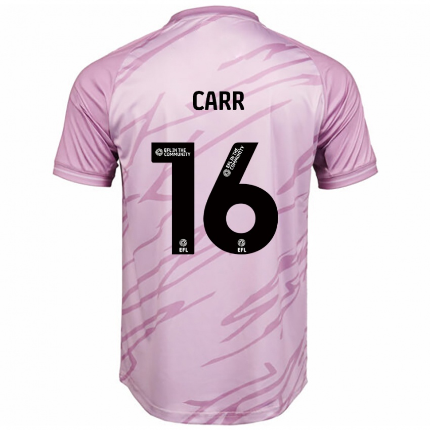 נשים Jeorgia Carr #16 ורוד שחור הרחק ג'רזי 2025/26 חולצה קצרה