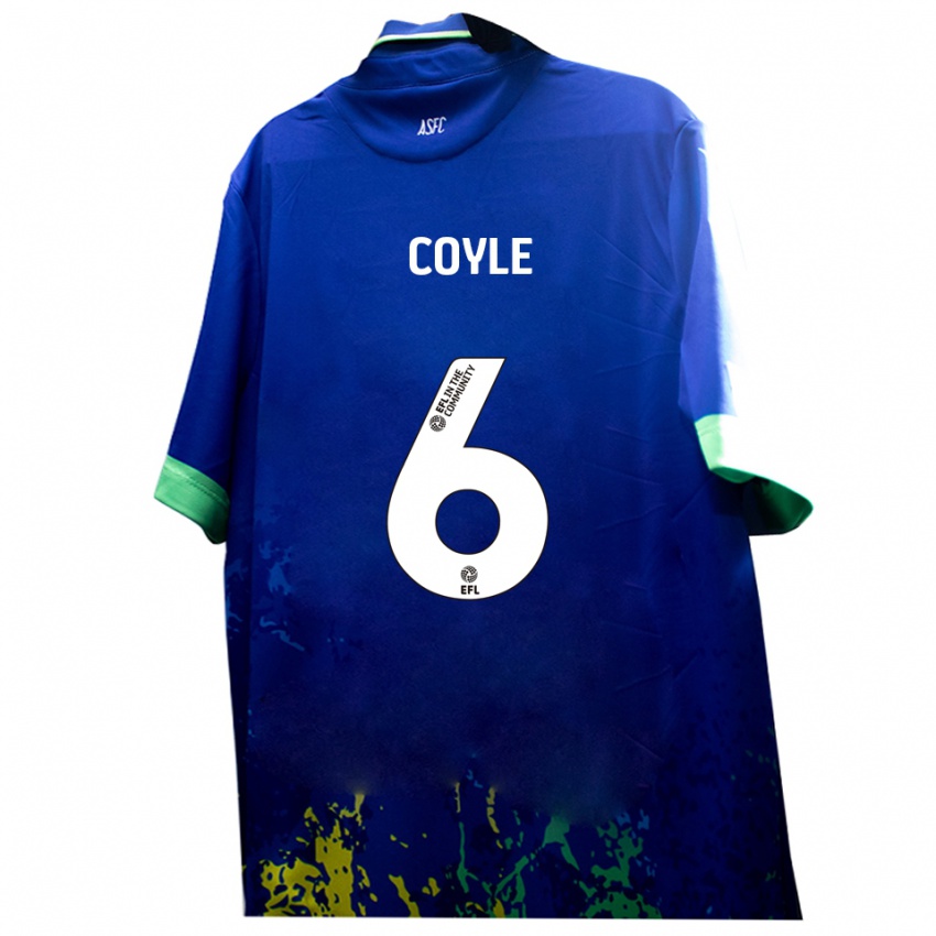 נשים ליאם קויל #6 כחול צהוב הרחק ג'רזי 2025/26 חולצה קצרה