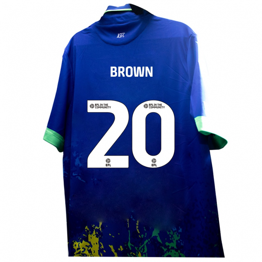 נשים Charlie Brown #20 כחול צהוב הרחק ג'רזי 2025/26 חולצה קצרה