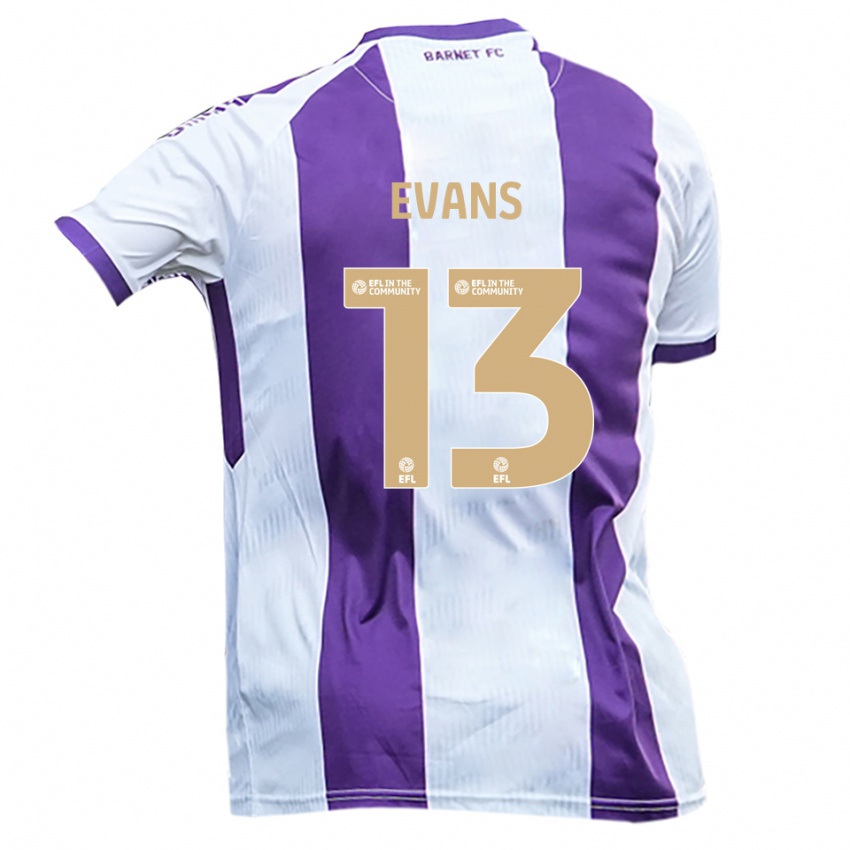 נשים Owen Evans #13 לבן סגול הרחק ג'רזי 2025/26 חולצה קצרה