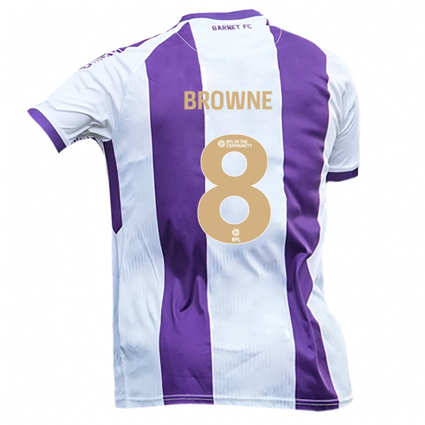 נשים ריס בראון #8 לבן סגול הרחק ג'רזי 2025/26 חולצה קצרה