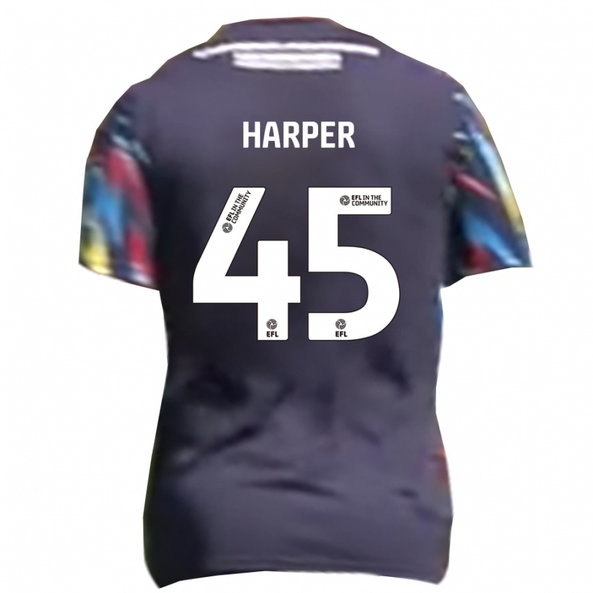 נשים Rekeem Harper #45 כחול נייבי צהוב אדום הרחק ג'רזי 2025/26 חולצה קצרה