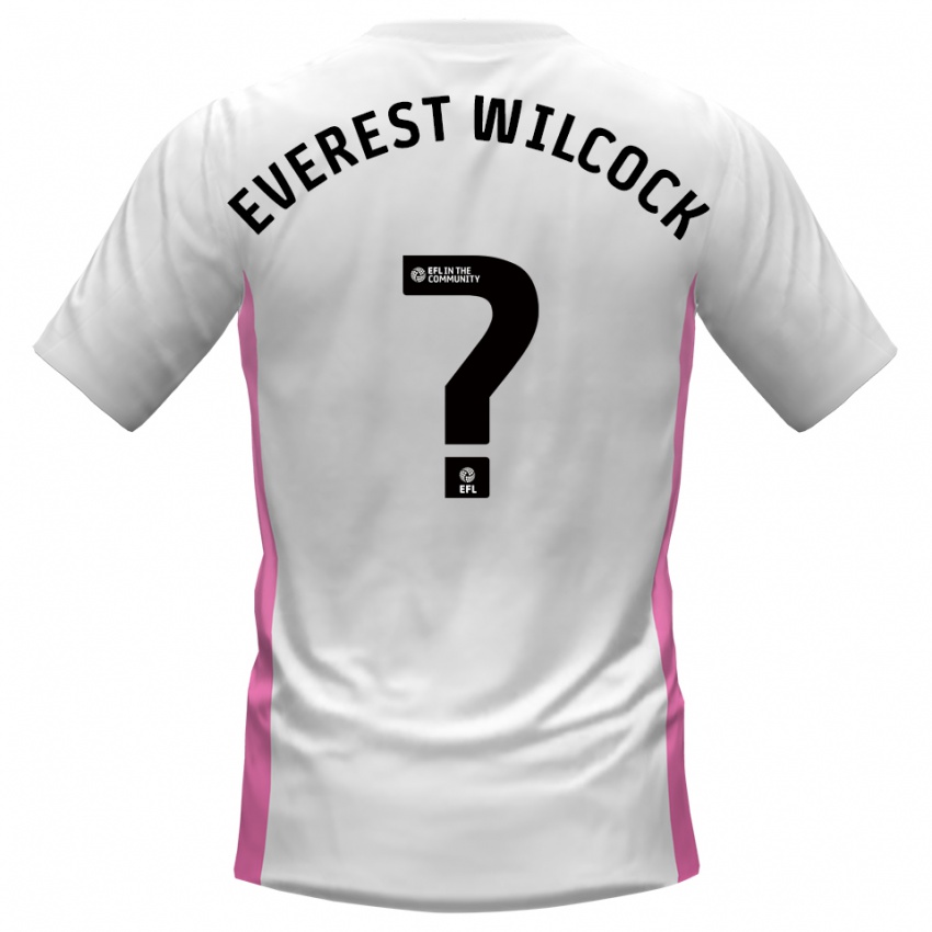 נשים Tom Everest Wilcock #0 לבן אדום הרחק ג'רזי 2025/26 חולצה קצרה