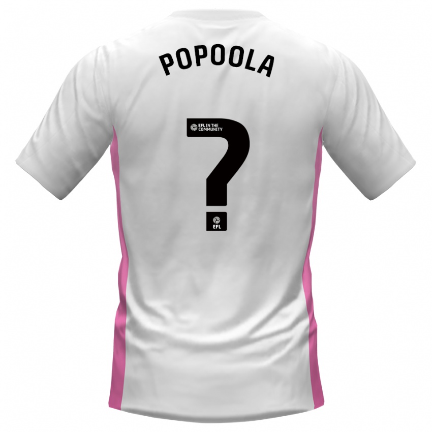 נשים Enoch Popoola #0 לבן אדום הרחק ג'רזי 2025/26 חולצה קצרה