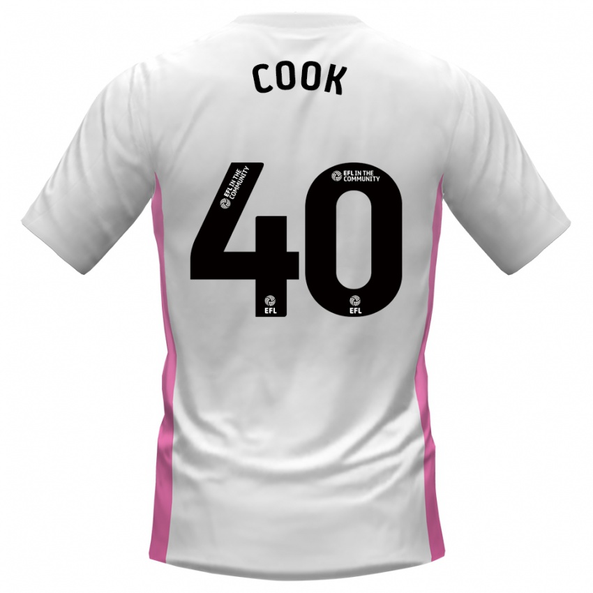 נשים Connor Cook #40 לבן אדום הרחק ג'רזי 2025/26 חולצה קצרה