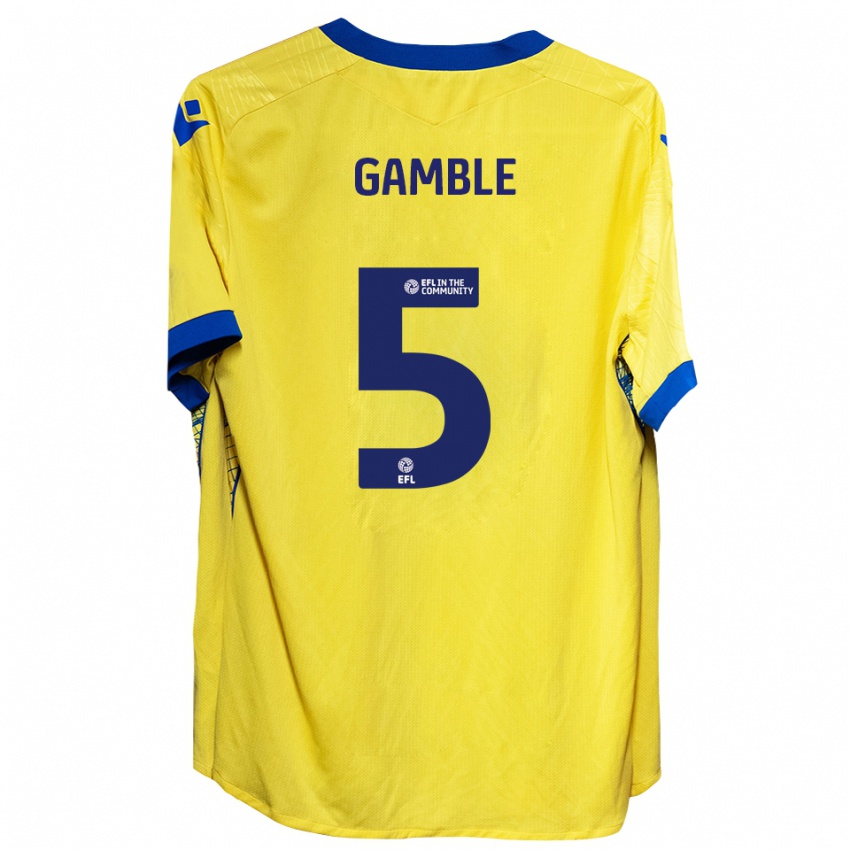 נשים Niamh Gamble #5 צהוב כחול הרחק ג'רזי 2025/26 חולצה קצרה