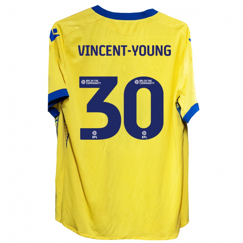 נשים קיין וינסנט-יאנג #30 צהוב כחול הרחק ג'רזי 2025/26 חולצה קצרה