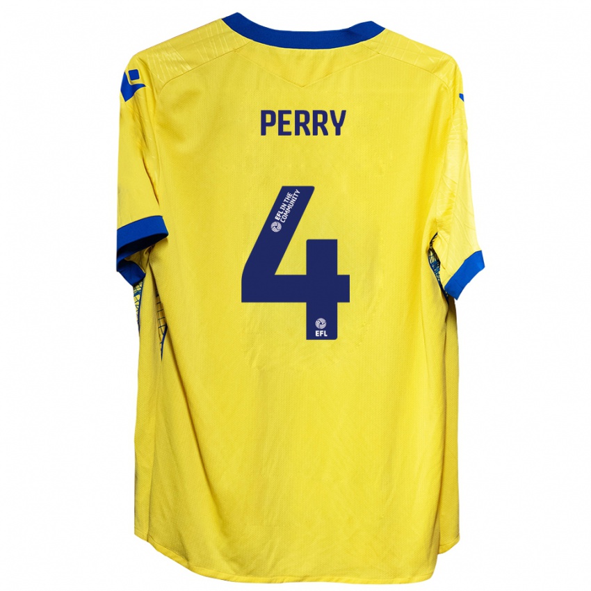 נשים בן פרי #4 צהוב כחול הרחק ג'רזי 2025/26 חולצה קצרה