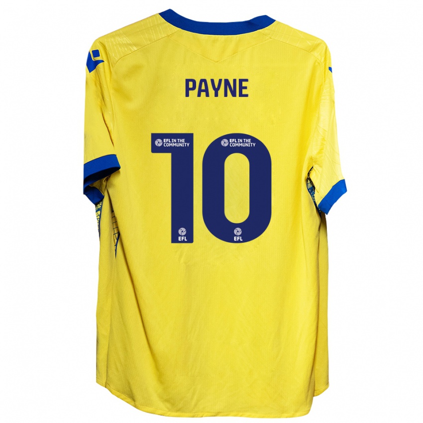 נשים Jack Payne #10 צהוב כחול הרחק ג'רזי 2025/26 חולצה קצרה