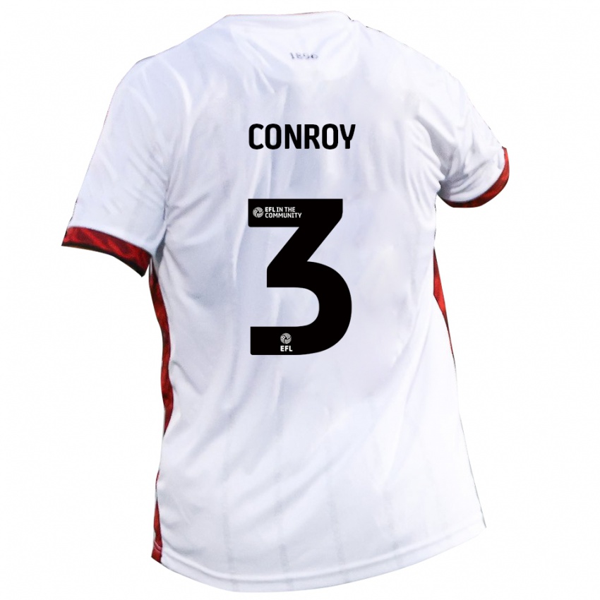 נשים דיון קונרוי #3 לבן אדום שחור הרחק ג'רזי 2025/26 חולצה קצרה