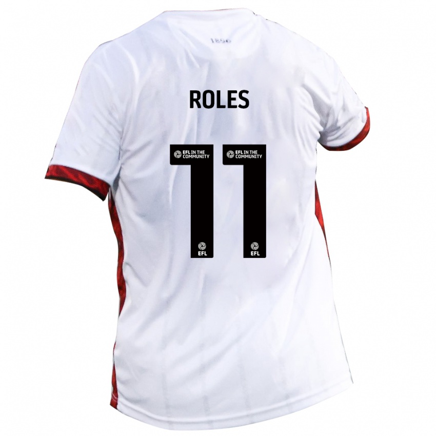 נשים Jack Roles #11 לבן אדום שחור הרחק ג'רזי 2025/26 חולצה קצרה