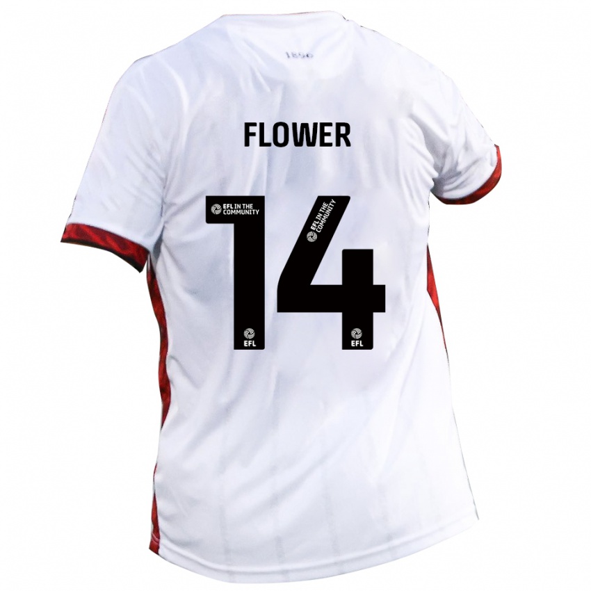 נשים לואיס פרח #14 לבן אדום שחור הרחק ג'רזי 2025/26 חולצה קצרה