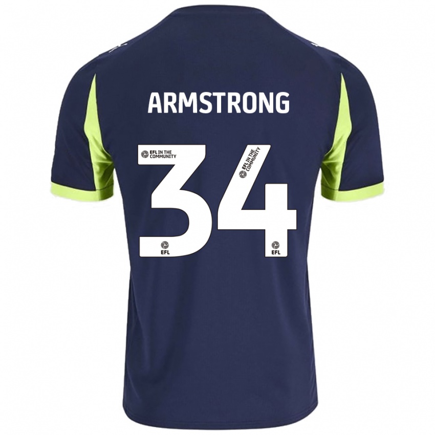 נשים Oliver Armstrong #34 כחול נייבי ירוק זוהר הרחק ג'רזי 2025/26 חולצה קצרה