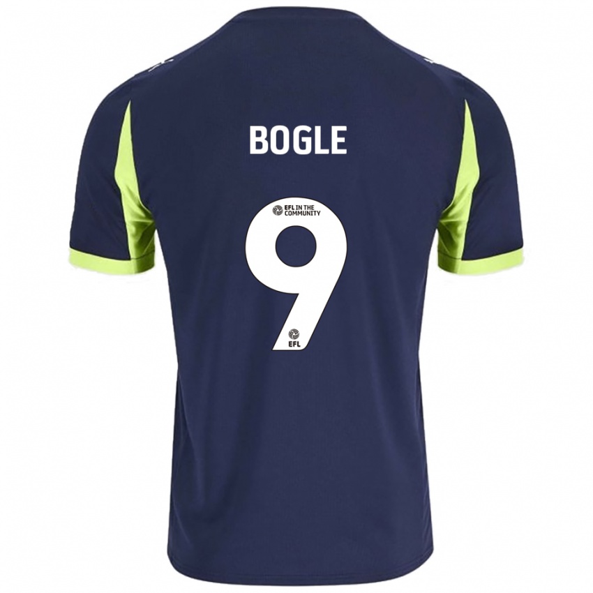 נשים עומר בוגל #9 כחול נייבי ירוק זוהר הרחק ג'רזי 2025/26 חולצה קצרה