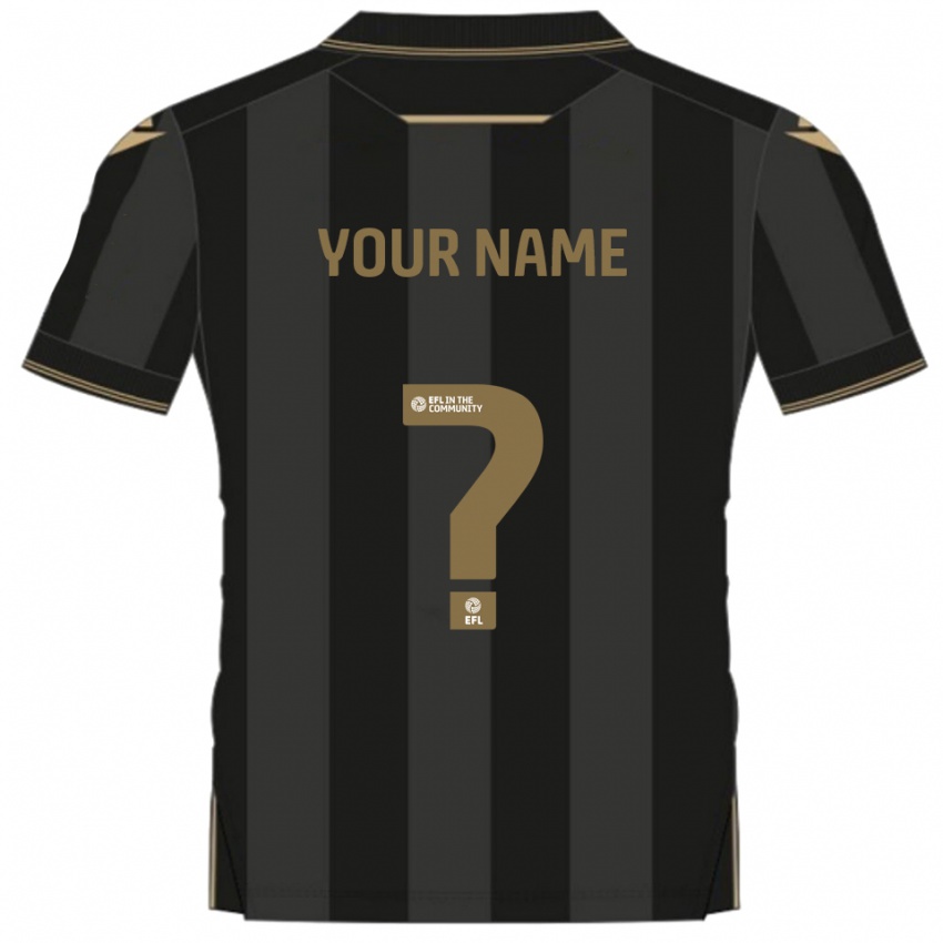 נשים השם שלך #0 שחור זהב הרחק ג'רזי 2025/26 חולצה קצרה