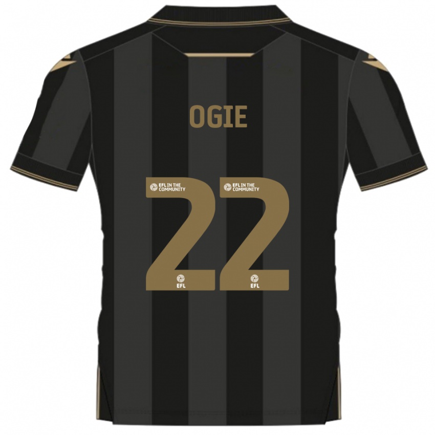 נשים שאדרך אוגי #22 שחור זהב הרחק ג'רזי 2025/26 חולצה קצרה