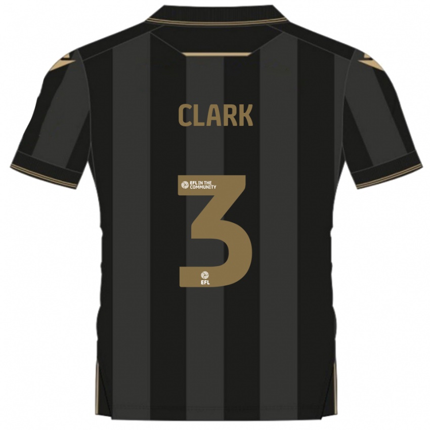 נשים מקס קלארק #3 שחור זהב הרחק ג'רזי 2025/26 חולצה קצרה