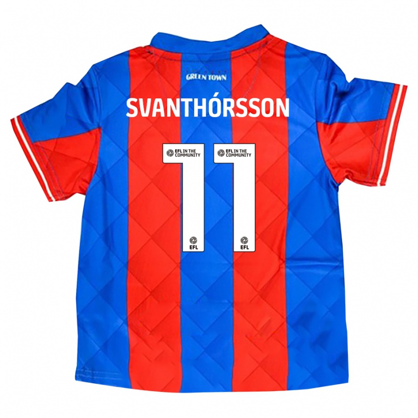 נשים Jason Dadi Svanthórsson #11 כחול אדום לבן הרחק ג'רזי 2025/26 חולצה קצרה