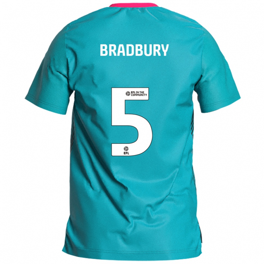נשים Tom Bradbury #5 תכלת ורוד הרחק ג'רזי 2025/26 חולצה קצרה