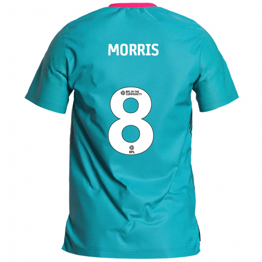 נשים ברין מוריס #8 תכלת ורוד הרחק ג'רזי 2025/26 חולצה קצרה