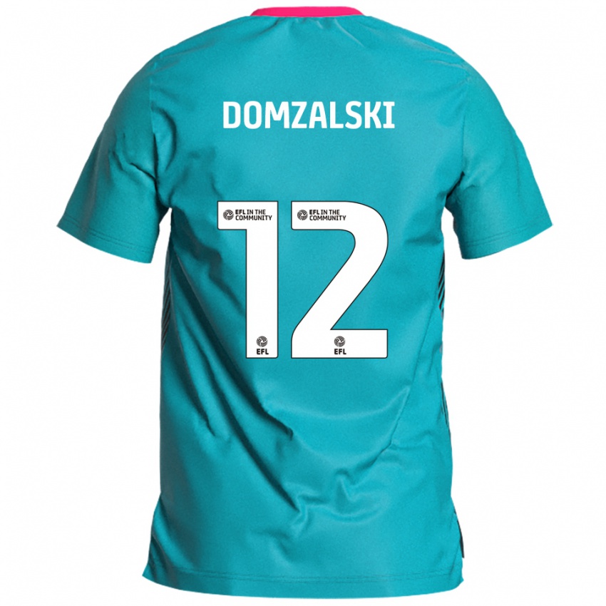 נשים Ollie Domzalski #12 תכלת ורוד הרחק ג'רזי 2025/26 חולצה קצרה