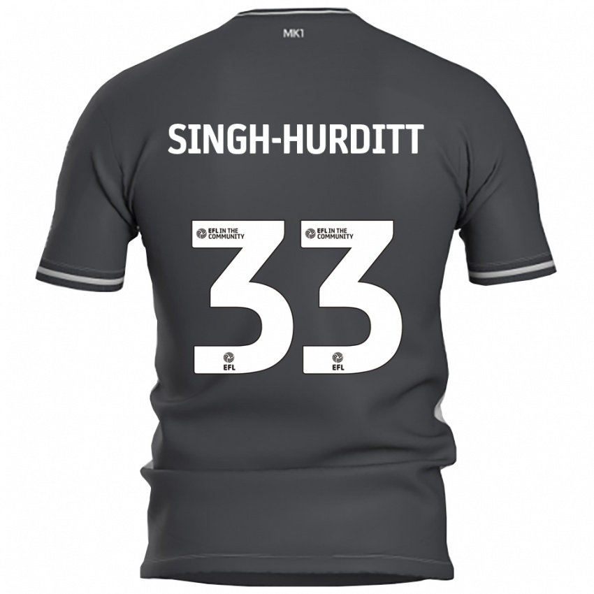 נשים Damerai Singh-Hurditt #33 אפור כסוף הרחק ג'רזי 2025/26 חולצה קצרה