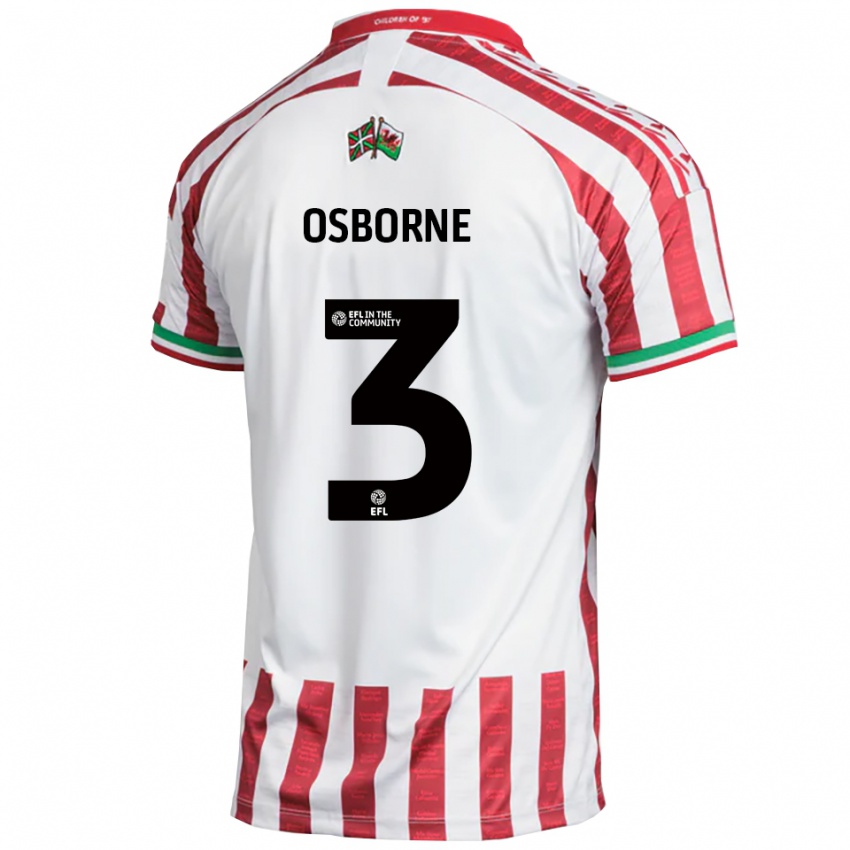 נשים Jed Osborne #3 אדום לבן הרחק ג'רזי 2025/26 חולצה קצרה