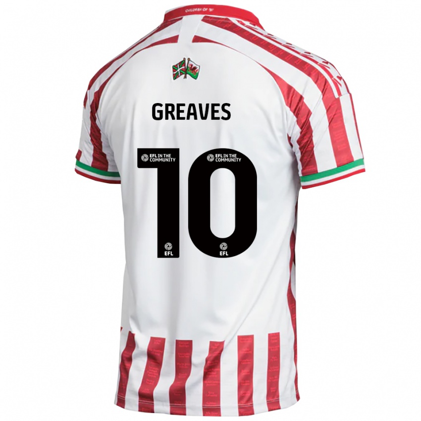 נשים אוליבר גריבס #10 אדום לבן הרחק ג'רזי 2025/26 חולצה קצרה