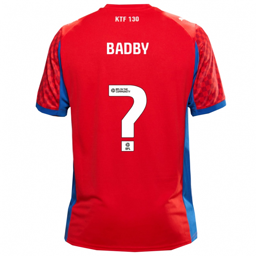 נשים Kane Badby #0 אדום כחול הרחק ג'רזי 2025/26 חולצה קצרה