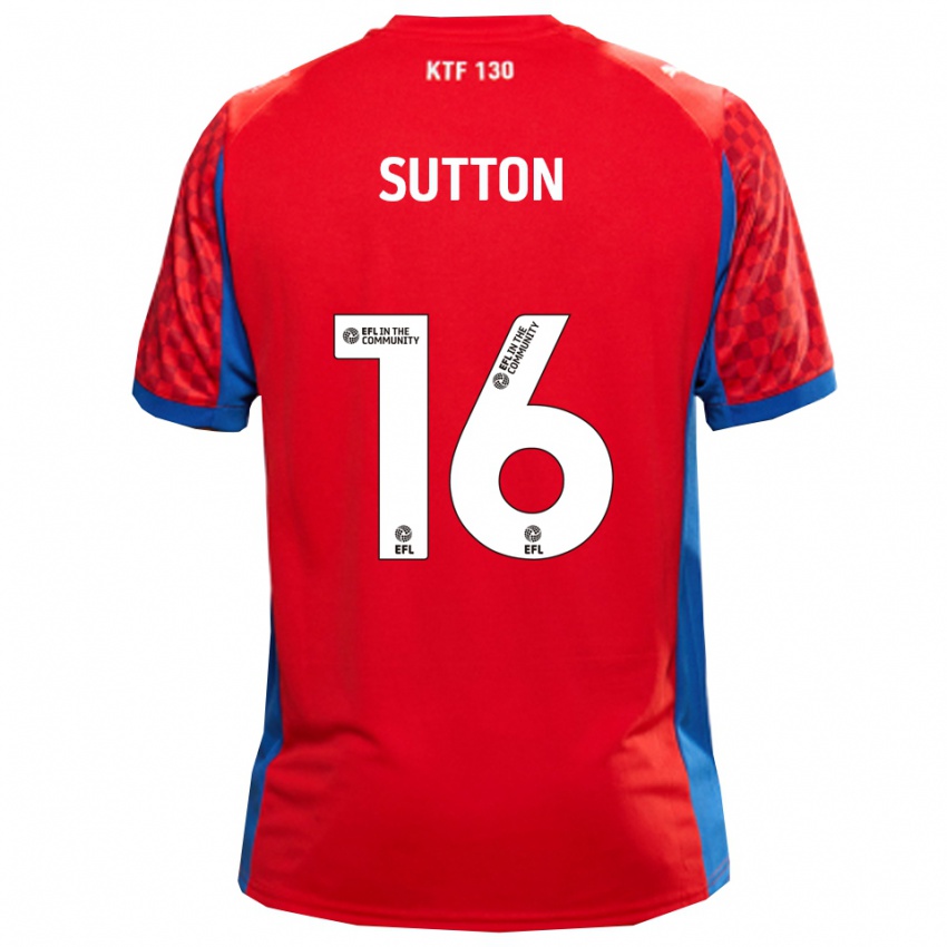 נשים Will Sutton #16 אדום כחול הרחק ג'רזי 2025/26 חולצה קצרה