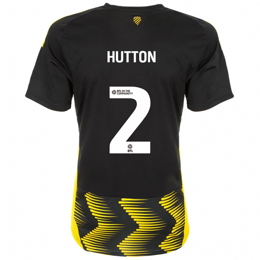 נשים Emily Hutton #2 שחור צהוב הרחק ג'רזי 2025/26 חולצה קצרה