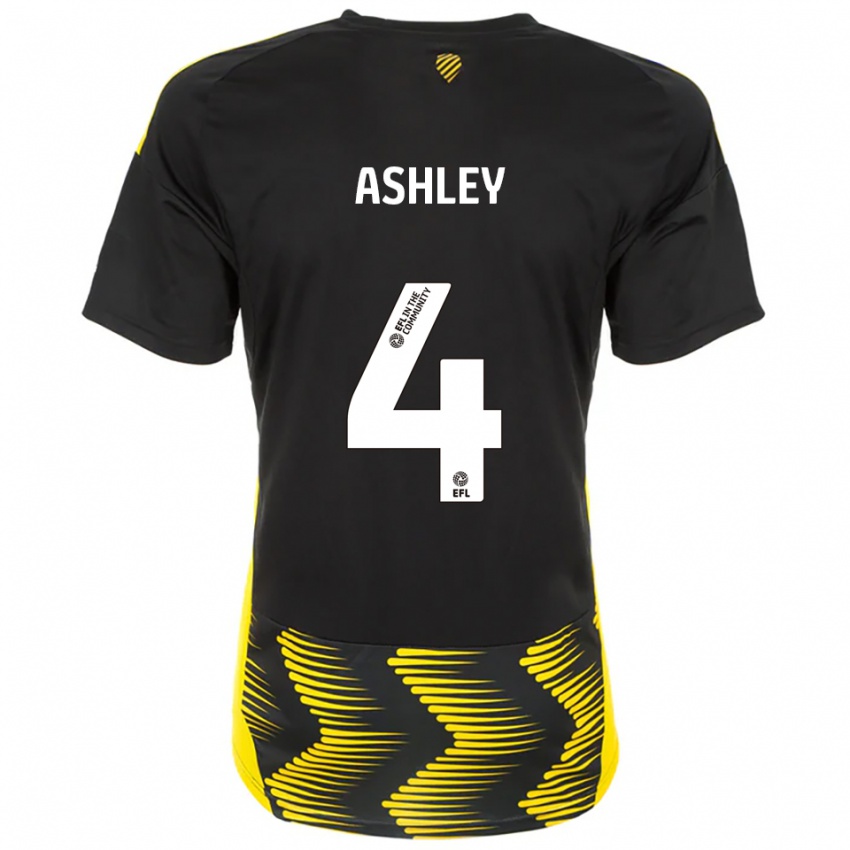 נשים וסמה אשלי #4 שחור צהוב הרחק ג'רזי 2025/26 חולצה קצרה