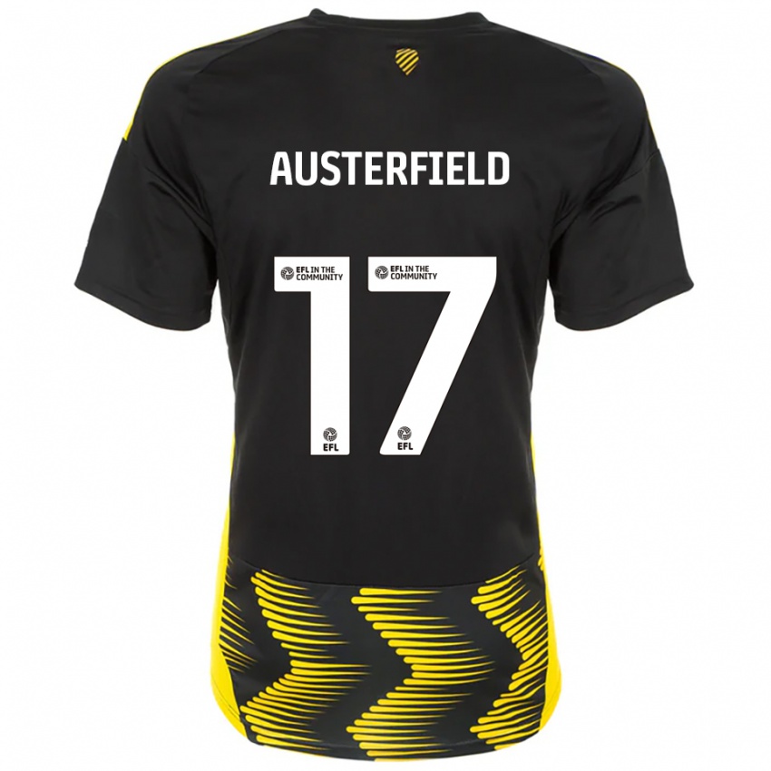 נשים ג'וש אוסטרפילד #17 שחור צהוב הרחק ג'רזי 2025/26 חולצה קצרה