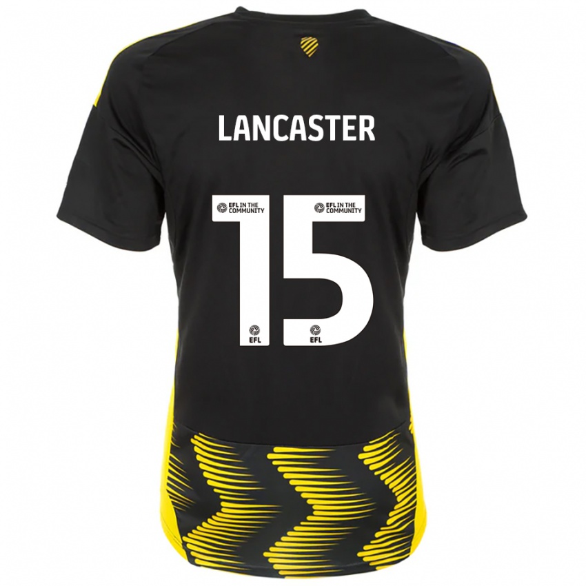 נשים Darcy Lancaster #15 שחור צהוב הרחק ג'רזי 2025/26 חולצה קצרה