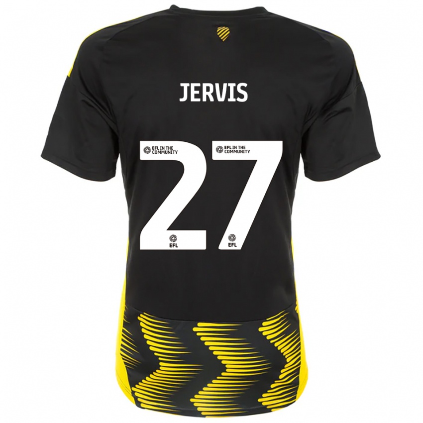 נשים Lizzie Jervis #27 שחור צהוב הרחק ג'רזי 2025/26 חולצה קצרה