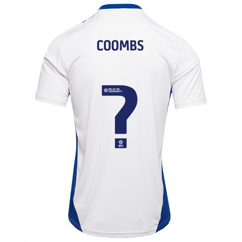 נשים Adam Coombs #0 לבן כחול הרחק ג'רזי 2025/26 חולצה קצרה