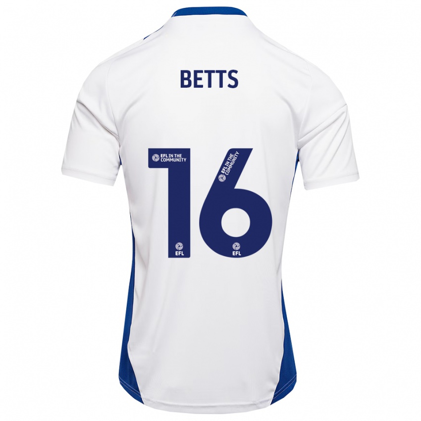 נשים Charlie Betts #16 לבן כחול הרחק ג'רזי 2025/26 חולצה קצרה