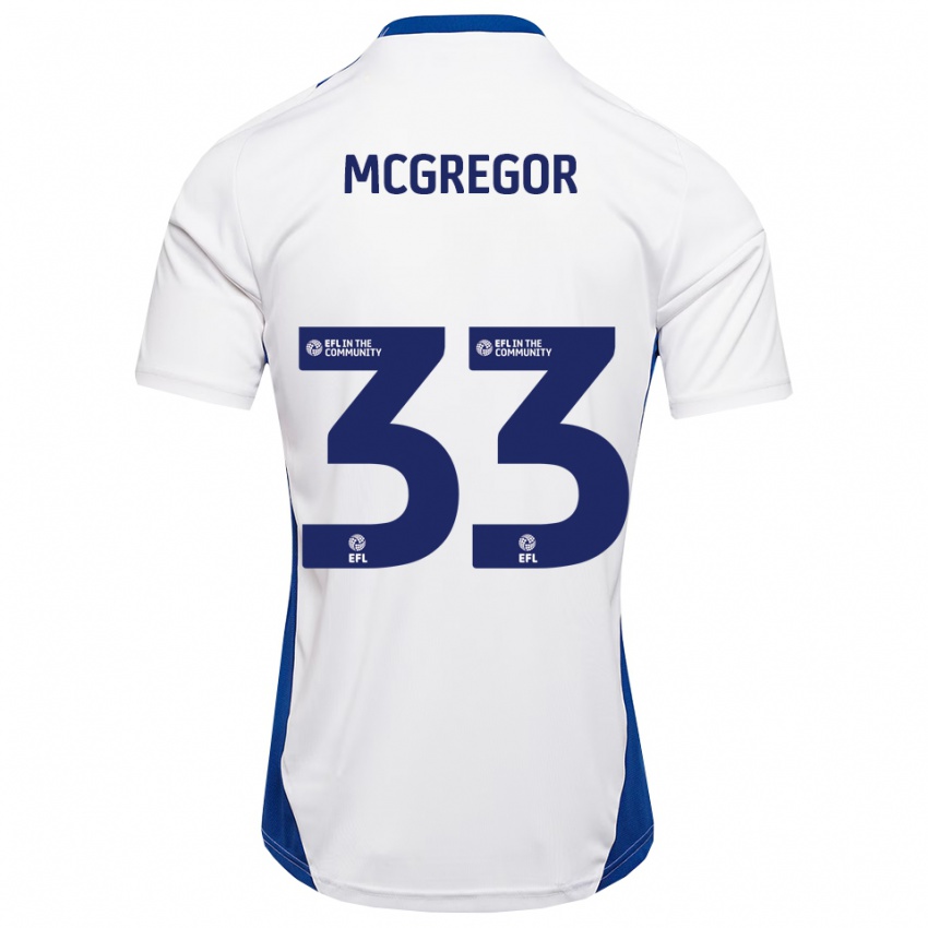 נשים ג׳ואל דייוויד מקגרגור #33 לבן כחול הרחק ג'רזי 2025/26 חולצה קצרה