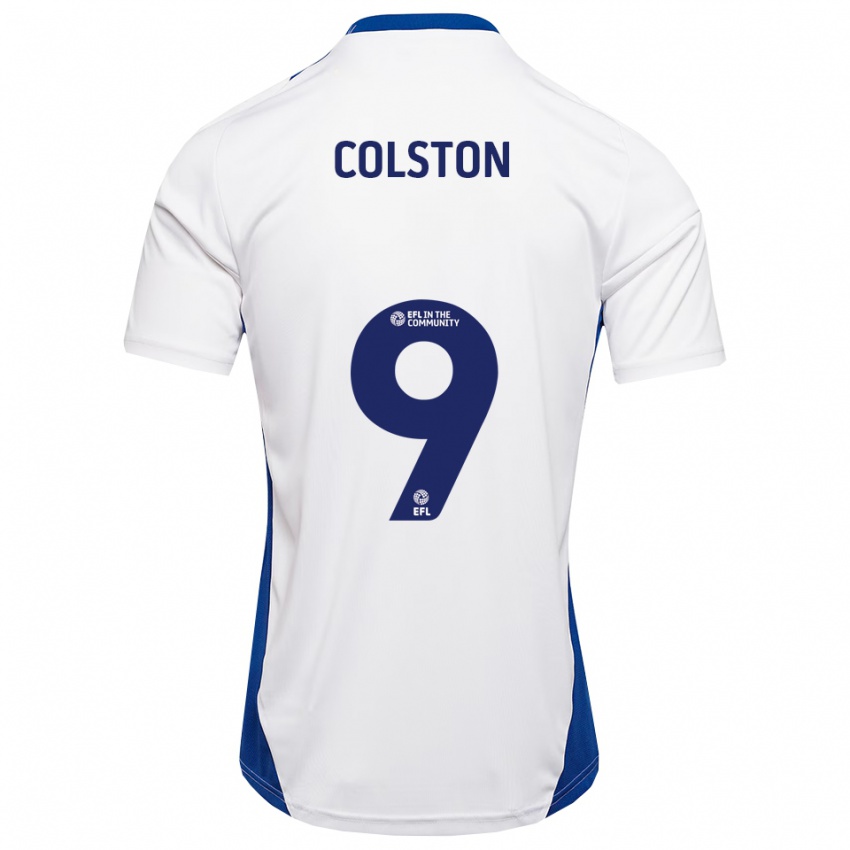 נשים Annie Colston #9 לבן כחול הרחק ג'רזי 2025/26 חולצה קצרה