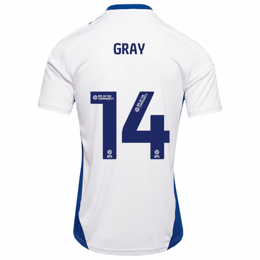 נשים Harry Gray #14 לבן כחול הרחק ג'רזי 2025/26 חולצה קצרה