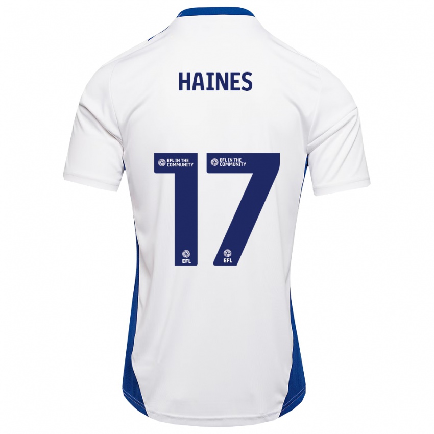 נשים Elise Haines #17 לבן כחול הרחק ג'רזי 2025/26 חולצה קצרה