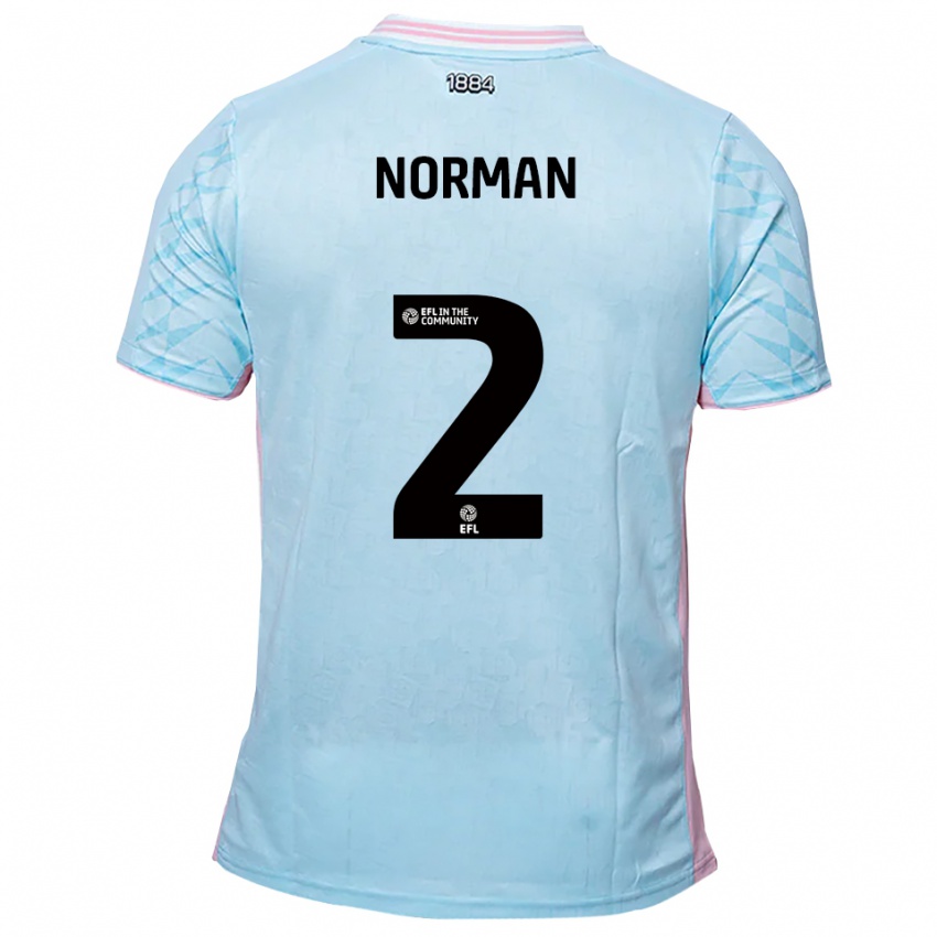 נשים קמרון נורמן #2 תכלת ורוד הרחק ג'רזי 2025/26 חולצה קצרה