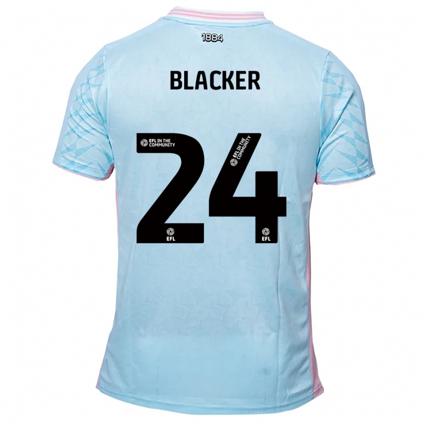 נשים בילי בלאקר #24 תכלת ורוד הרחק ג'רזי 2025/26 חולצה קצרה