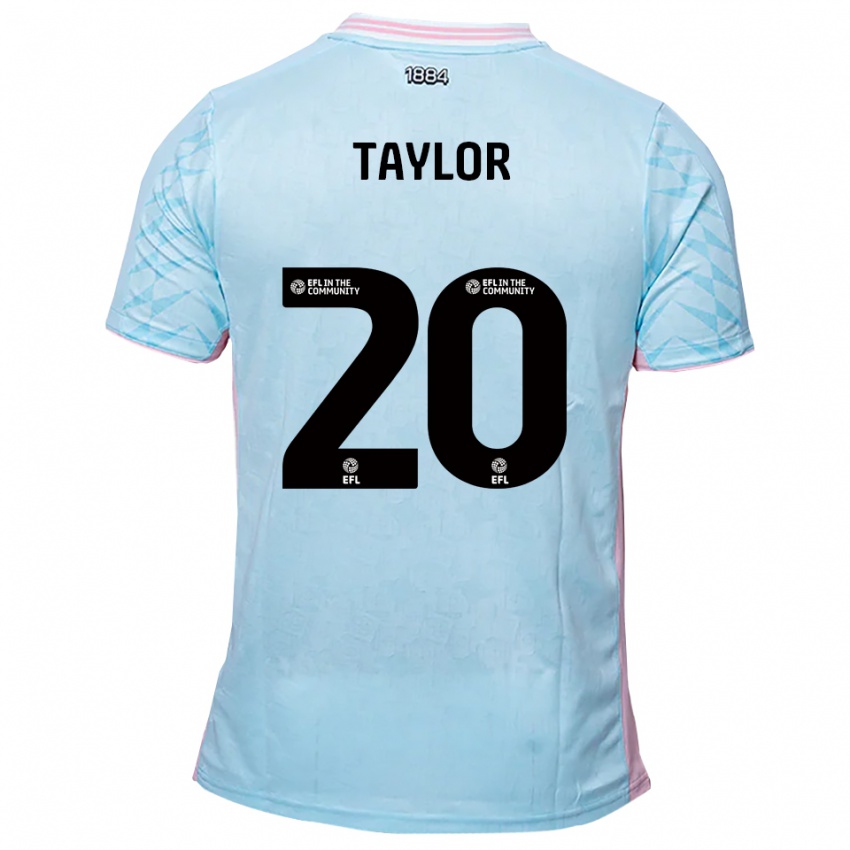 נשים Sam Taylor #20 תכלת ורוד הרחק ג'רזי 2025/26 חולצה קצרה