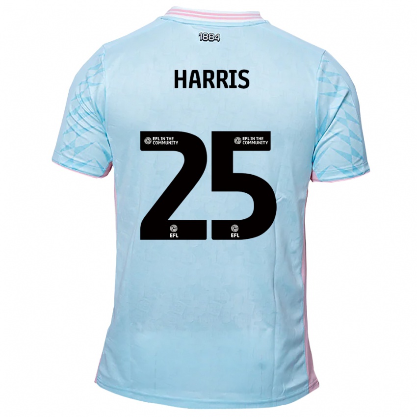 נשים טיילן האריס #25 תכלת ורוד הרחק ג'רזי 2025/26 חולצה קצרה