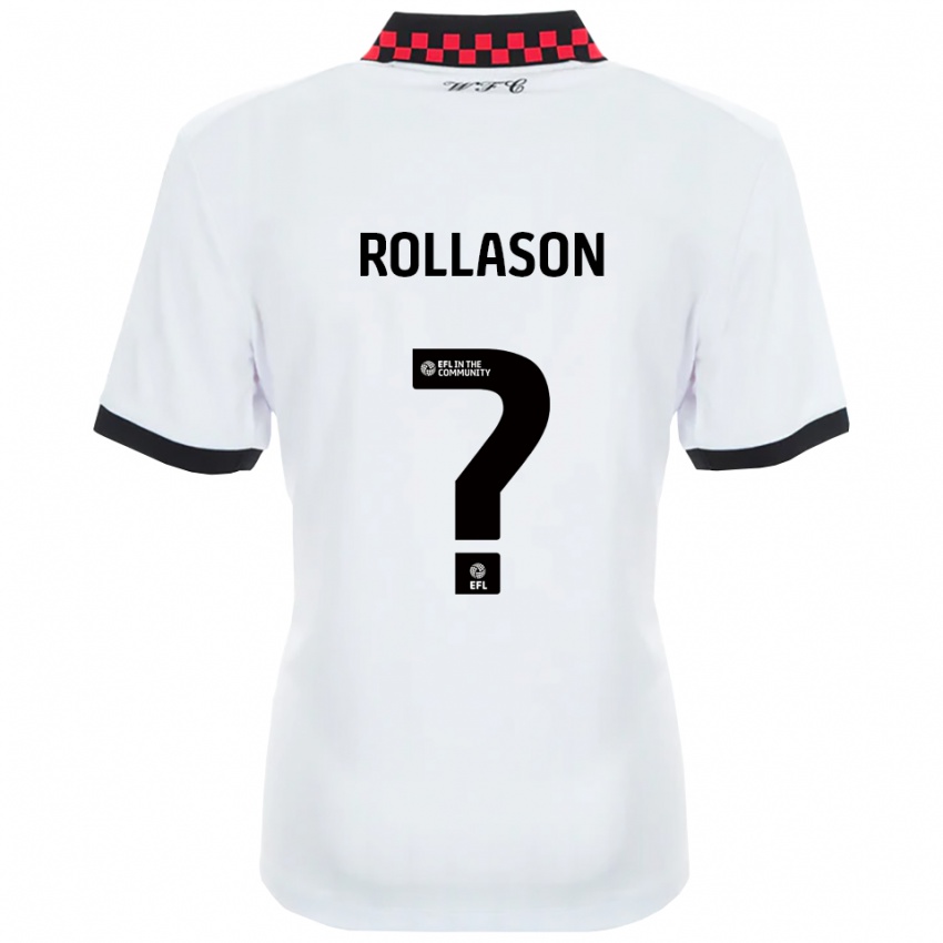 נשים Amy Rollason #0 לבן שחור הרחק ג'רזי 2025/26 חולצה קצרה