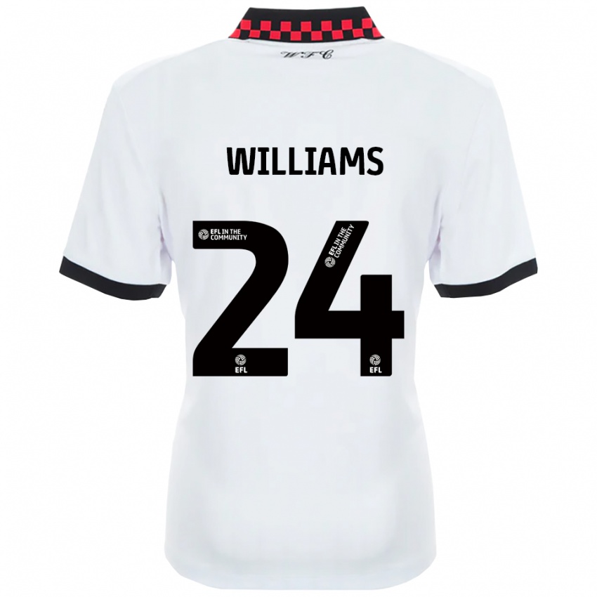 נשים Harry Williams #24 לבן שחור הרחק ג'רזי 2025/26 חולצה קצרה