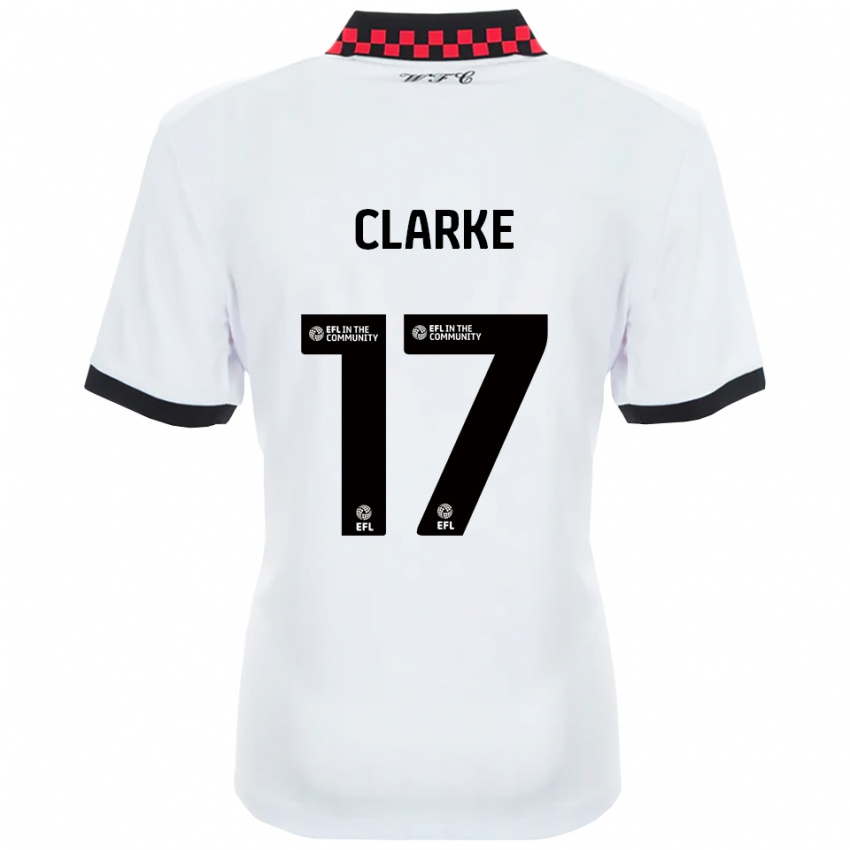 נשים Courtney Clarke #17 לבן שחור הרחק ג'רזי 2025/26 חולצה קצרה