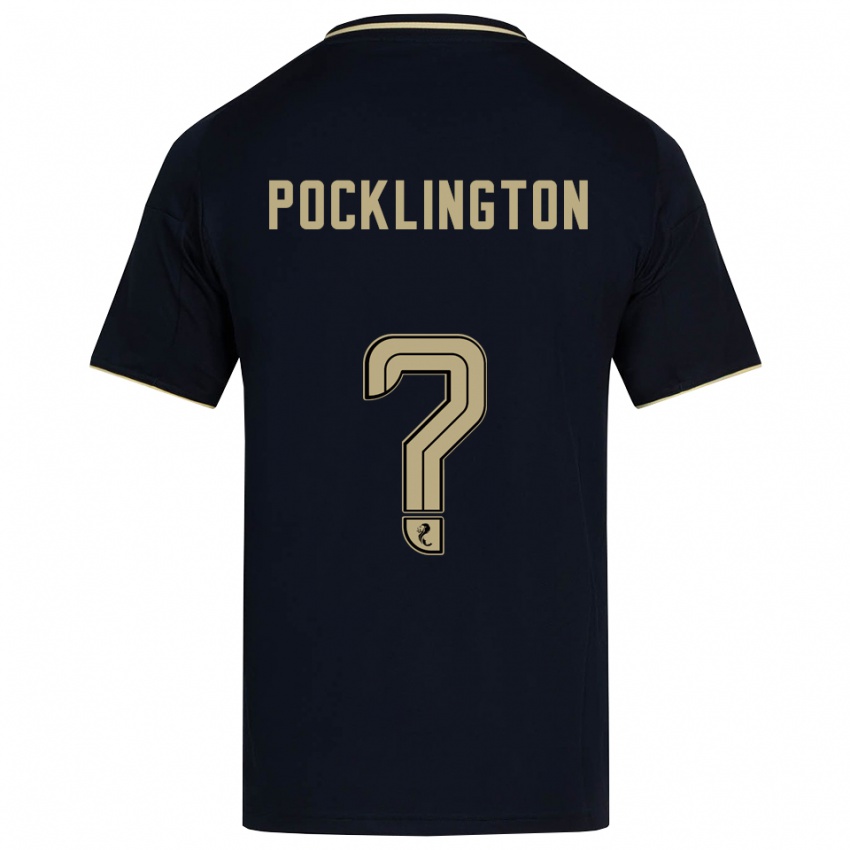 נשים Max Pocklington #0 כחול נייבי זהב הרחק ג'רזי 2025/26 חולצה קצרה