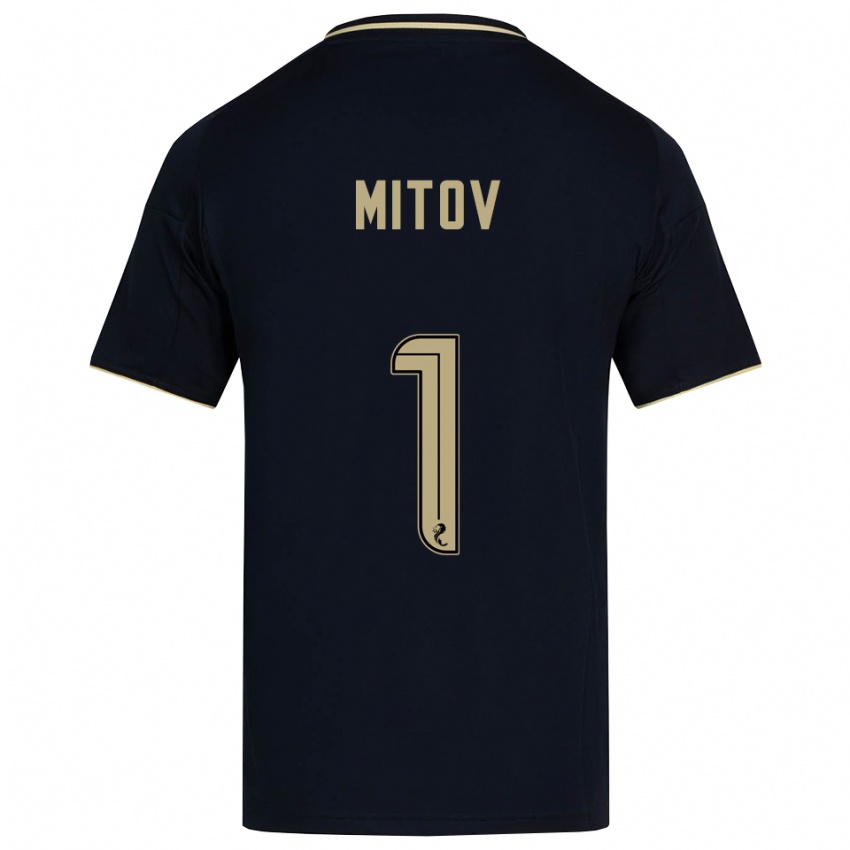 נשים דימיטר מיטוב #1 כחול נייבי זהב הרחק ג'רזי 2025/26 חולצה קצרה